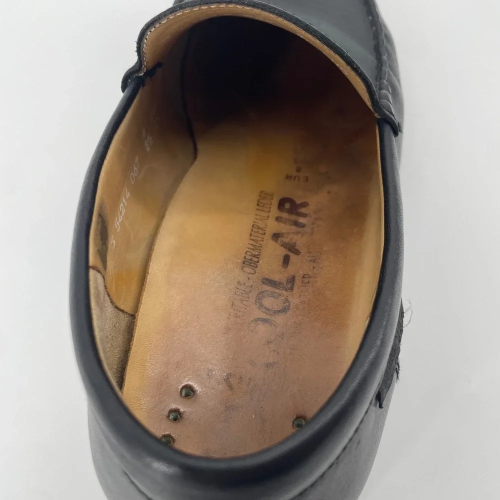 Mephisto Loafers Mens 8.5 Black Leather Cool-Air Slip On Moc Toe 54214 067